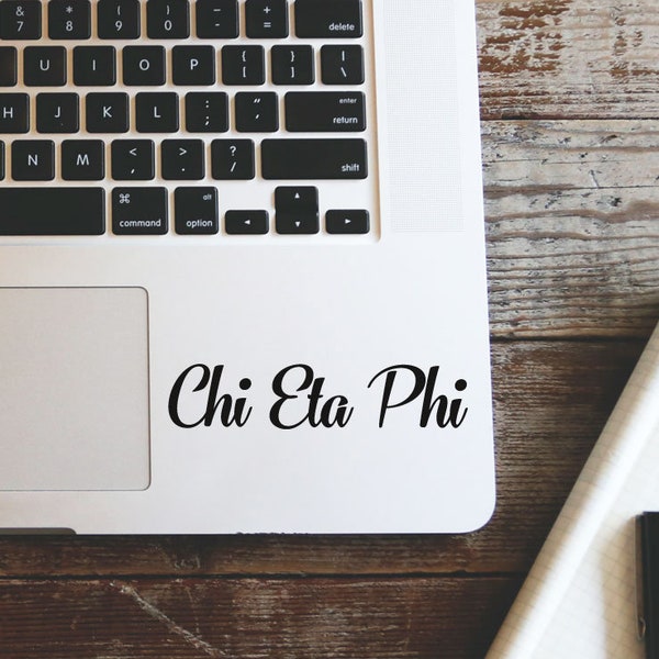 Chi Eta Phi decal vinyl window bumper Sorority greek letters laptop sticker available in 9 different sizes and 30 different colors