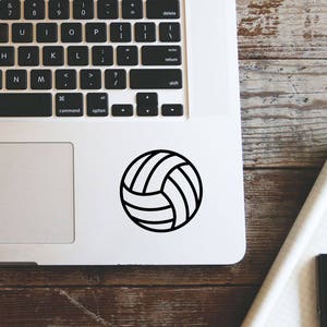 Volleyball Laptop Vinyl Decal MacBook Sticker Window Mac Apple available in 30 different colors image 1