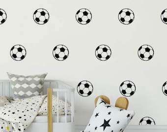 Set of Soccer wall decals set stickers Confetti - Multiple Colors, Sizes and Quantites available