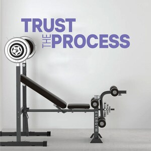 Trust The Process adesivo da parete palestra Ispiratrice arte adesiva in vinile disponibile in 13 diverse dimensioni e 30 colori diversi immagine 4