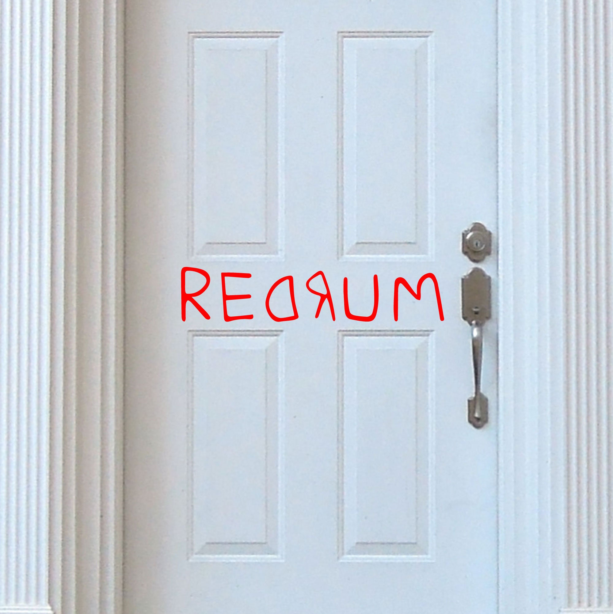 Framed Realistic 3D THE SHINING REDRUM Door Replica Diorama -  Sweden