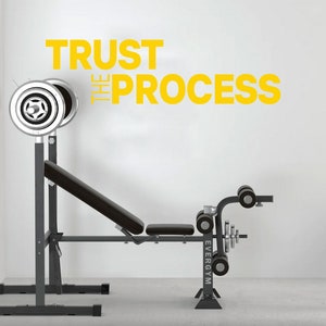 Trust The Process adesivo da parete palestra Ispiratrice arte adesiva in vinile disponibile in 13 diverse dimensioni e 30 colori diversi immagine 7