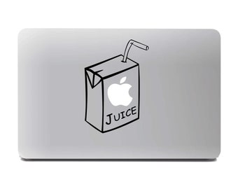 Apple Juice Box Macbook Aufkleber Laptop Sticker Fenster Mac Apple - erhältlich in 30 verschiedenen Farben