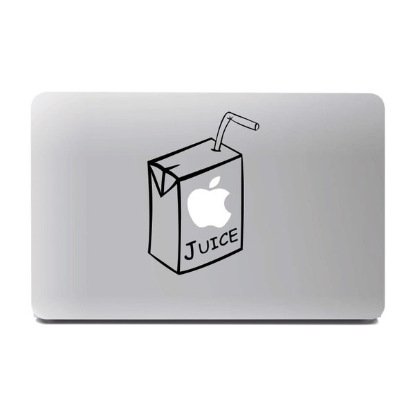 Apple Juice Box Macbook Aufkleber Laptop Sticker Fenster Mac Apple - erhältlich in 30 verschiedenen Farben