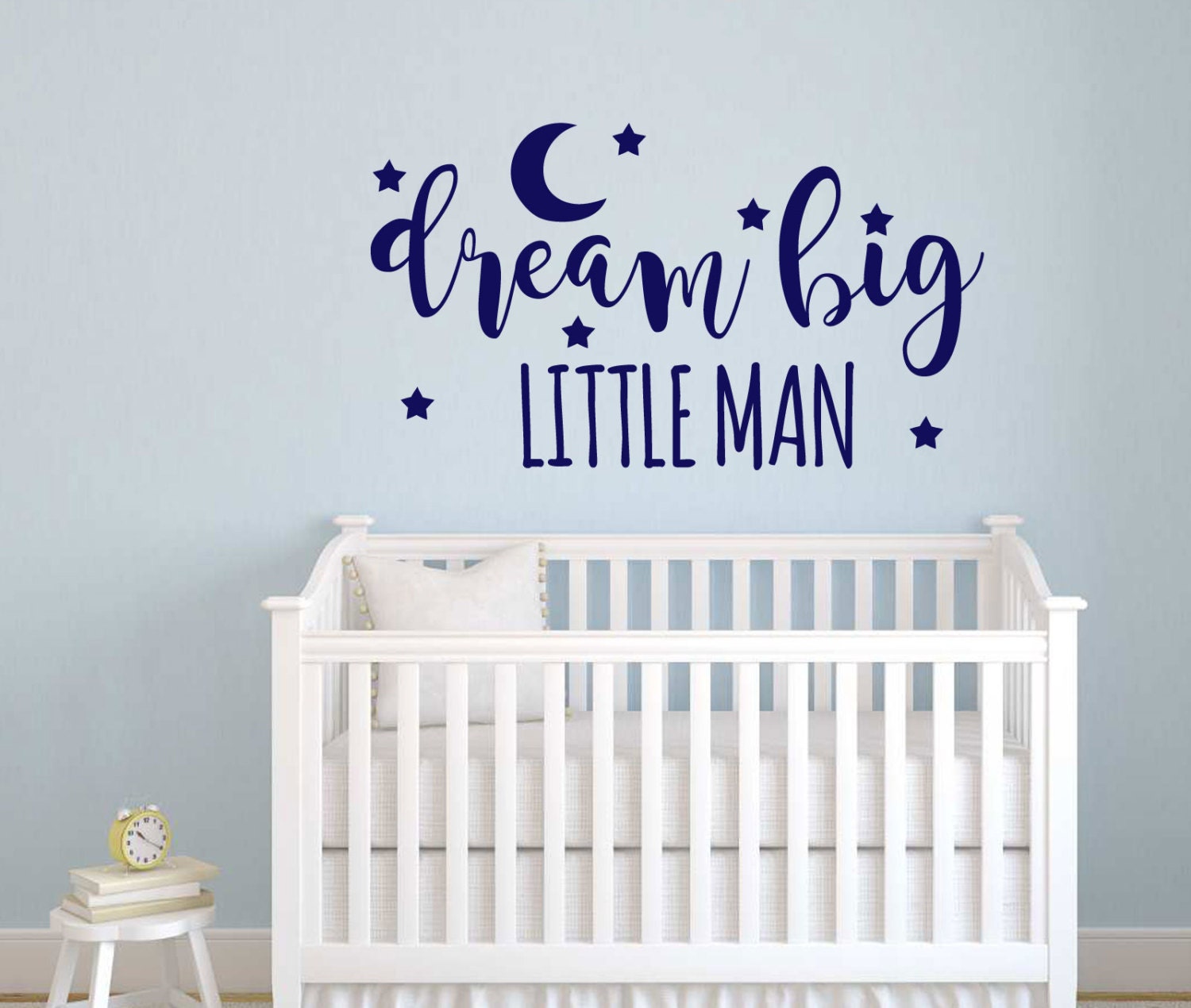 Dream Big Little Man Kinderzimmer Babyzimmer Wandtattoo Wandbild in 10 verschiedenen Größen und 30 verschiedenen Farben erhältlich