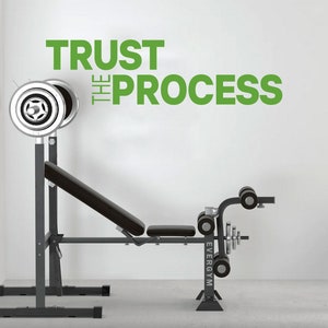 Trust The Process adesivo da parete palestra Ispiratrice arte adesiva in vinile disponibile in 13 diverse dimensioni e 30 colori diversi immagine 8