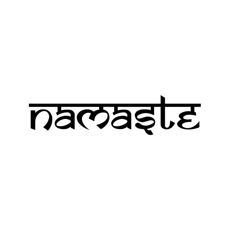 Namaste wall decal vinyl sticker Yoga wall art mural available in 11 different sizes and 30 different colors image 2