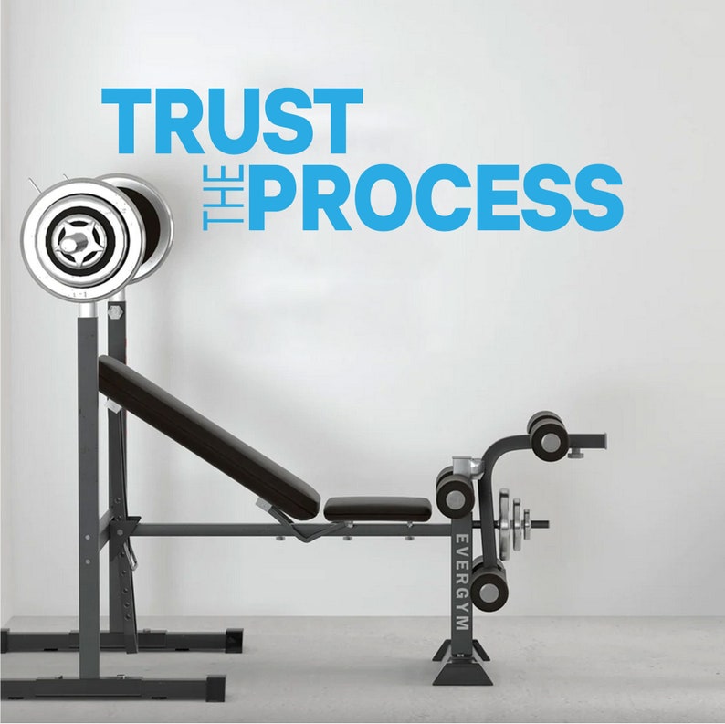 Trust The Process adesivo da parete palestra Ispiratrice arte adesiva in vinile disponibile in 13 diverse dimensioni e 30 colori diversi immagine 5