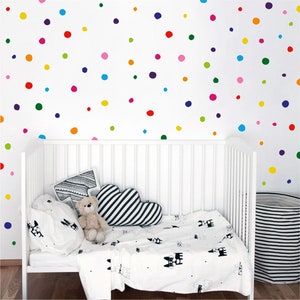 Set of Hand Drawn Dots Wall Decals - Peel and Stick Confetti Wall Decals - Stickers - 30 different colors available