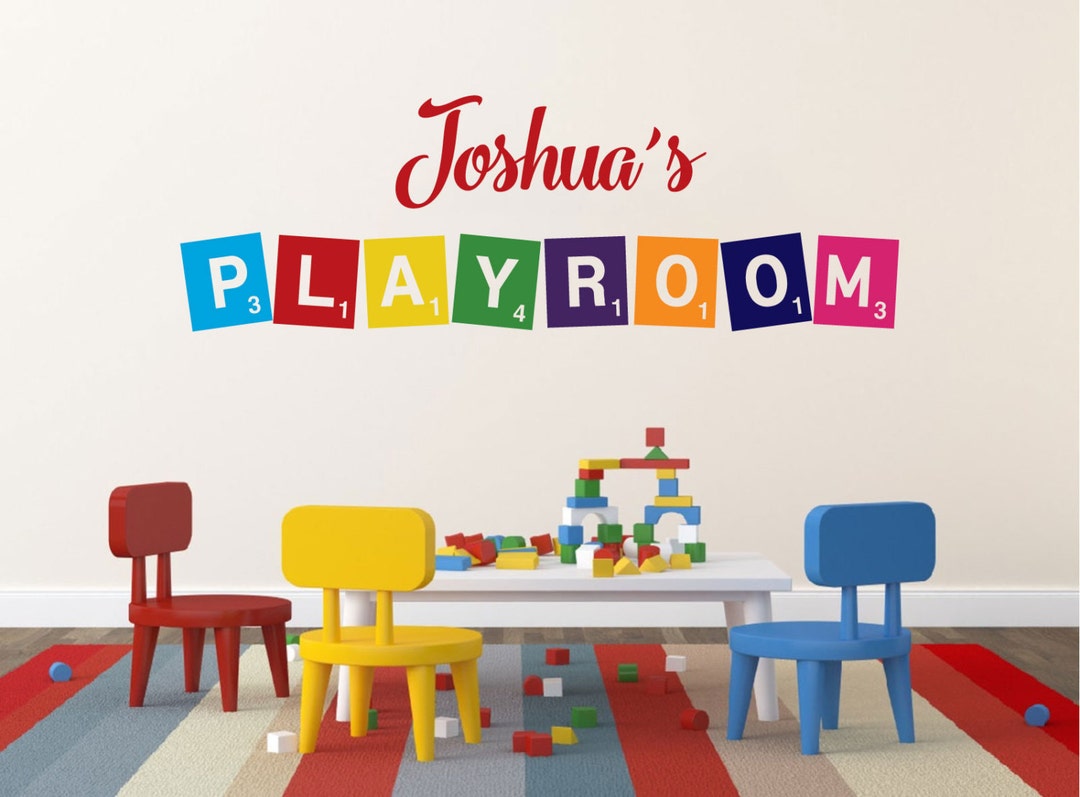 Personalized Name With Playroom Letters Nursery Wall Decal Wall Kids ...