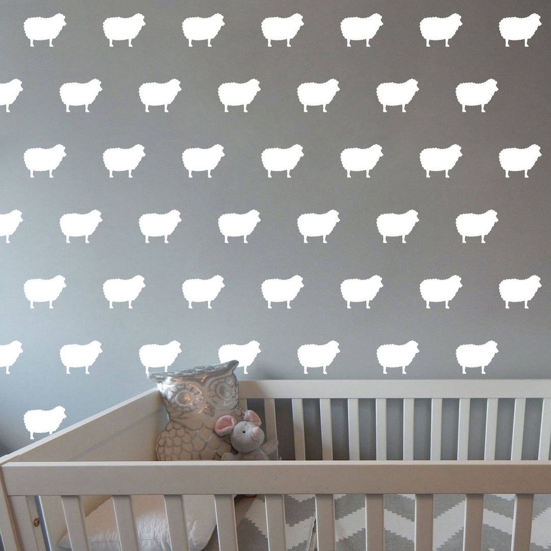 Set of Sheep Wall Decals Set Stickers Wall Pattern Decals Confetti