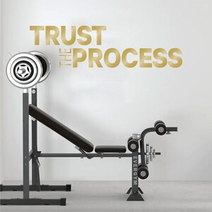 Trust The Process adesivo da parete palestra Ispiratrice arte adesiva in vinile disponibile in 13 diverse dimensioni e 30 colori diversi immagine 2