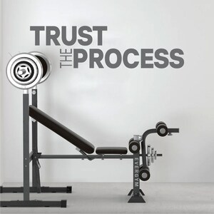 Trust The Process adesivo da parete palestra Ispiratrice arte adesiva in vinile disponibile in 13 diverse dimensioni e 30 colori diversi immagine 3