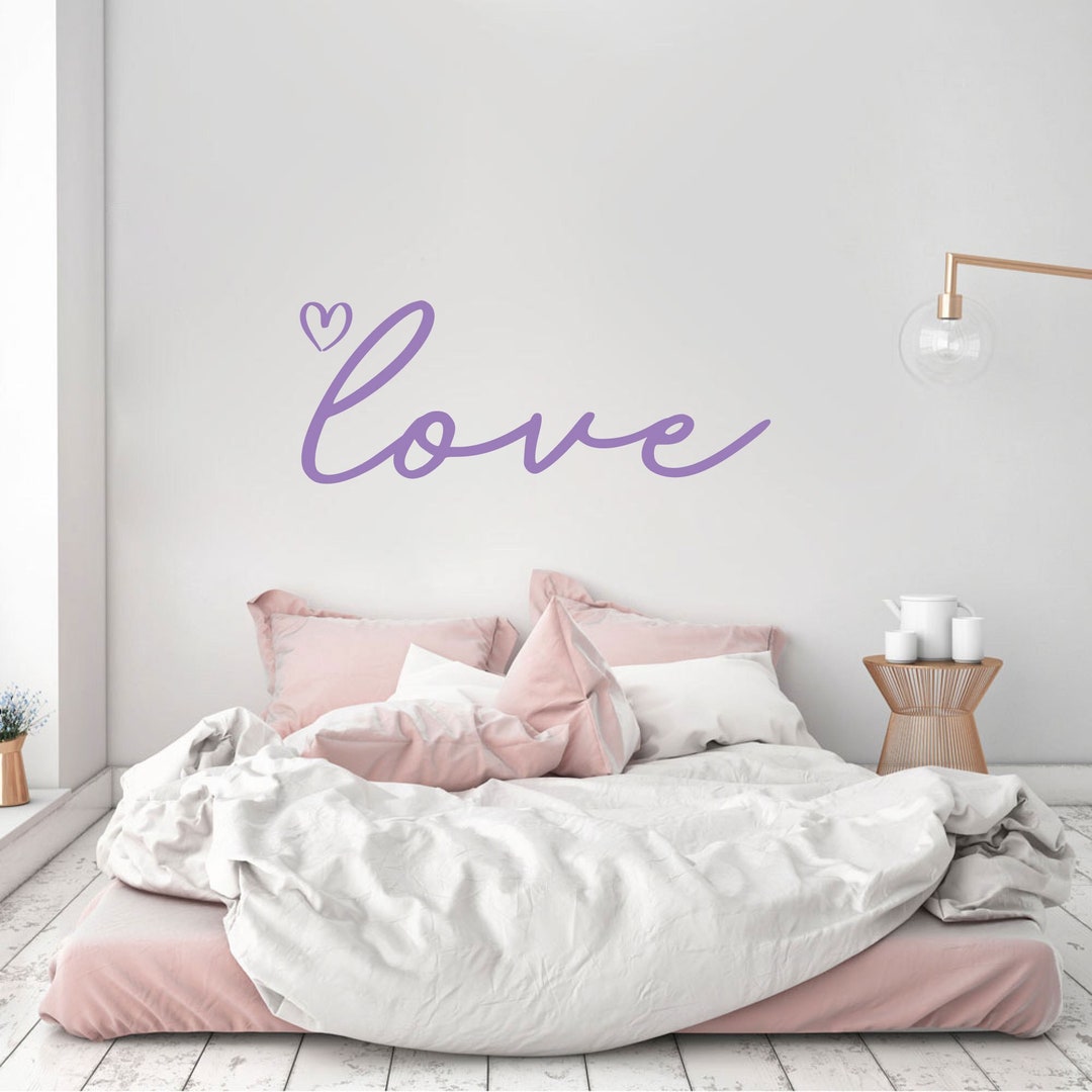 Love Bedroom Wall Decal Vinyl Sticker Wall Art Mural Available in 10