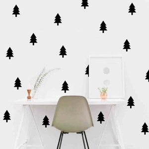 Set di adesivi murali a forma di albero di pino, adesivi murali con motivo a coriandoli - Disponibili in vari colori, dimensioni e quantità