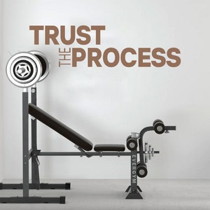 Trust The Process adesivo da parete palestra Ispiratrice arte adesiva in vinile disponibile in 13 diverse dimensioni e 30 colori diversi immagine 6