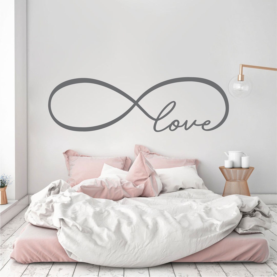 Love Infinity Symbol Bedroom Wall Decal Vinyl Sticker Wall Art Mural ...