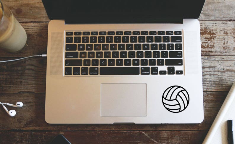 Volleyball Laptop Vinyl Decal MacBook Sticker Window Mac Apple available in 30 different colors image 1