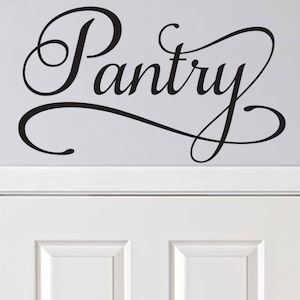 Pantry Wall Decal, Kitchen, Door, Vinyl, Sticker, Art, Mural