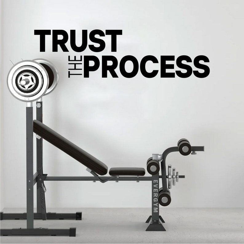 Trust The Process adesivo da parete palestra Ispiratrice arte adesiva in vinile disponibile in 13 diverse dimensioni e 30 colori diversi immagine 1