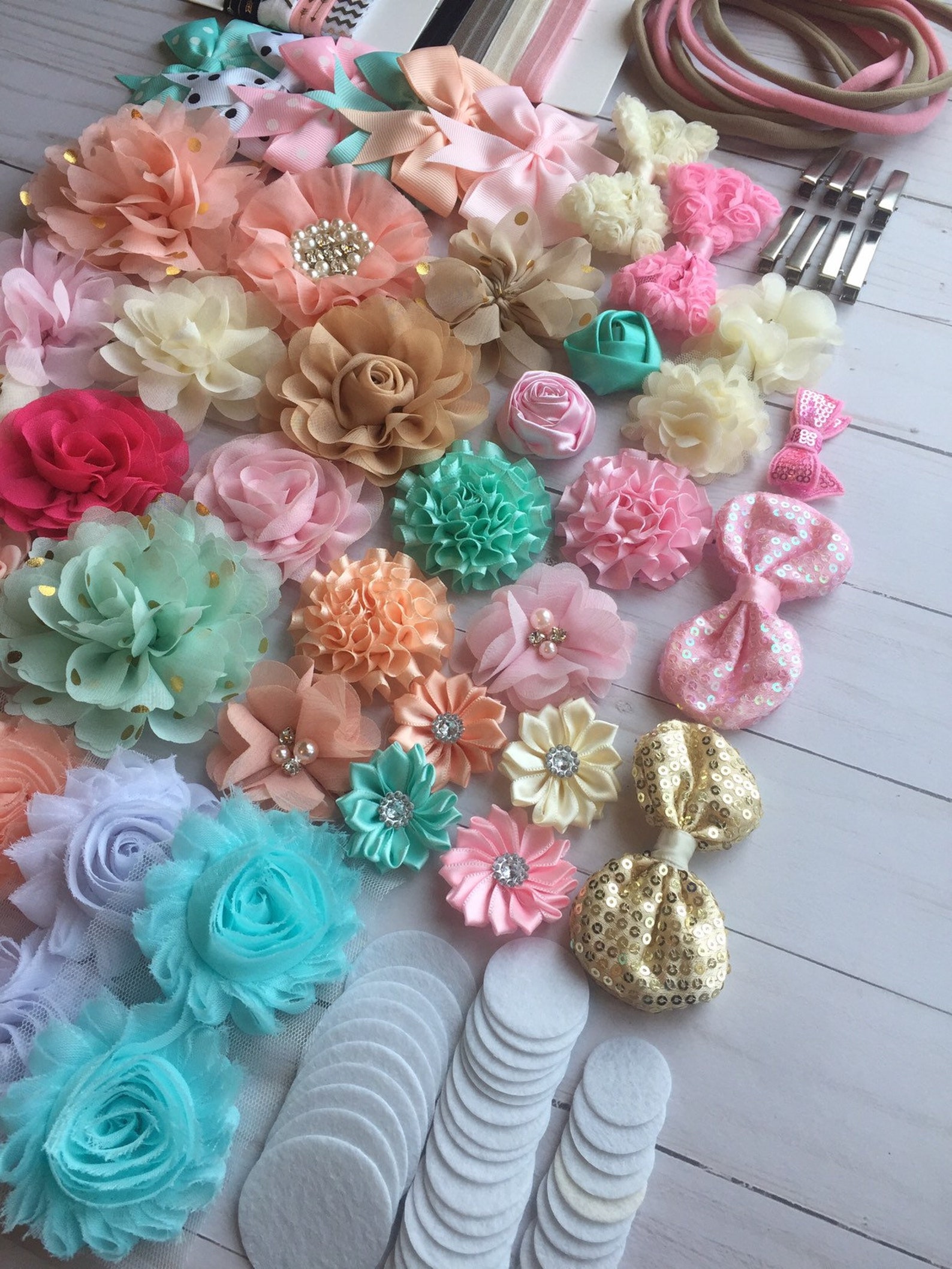 DIY Headband Making Baby Shower Headband Kit Birthday Party Etsy