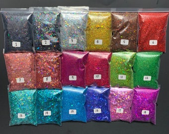 Glitter, Holographic glitter, 3mm mixed sequins holographic glitter powder, nail glitter, glitter for craft,cosmetic glitter, Glitter tumble