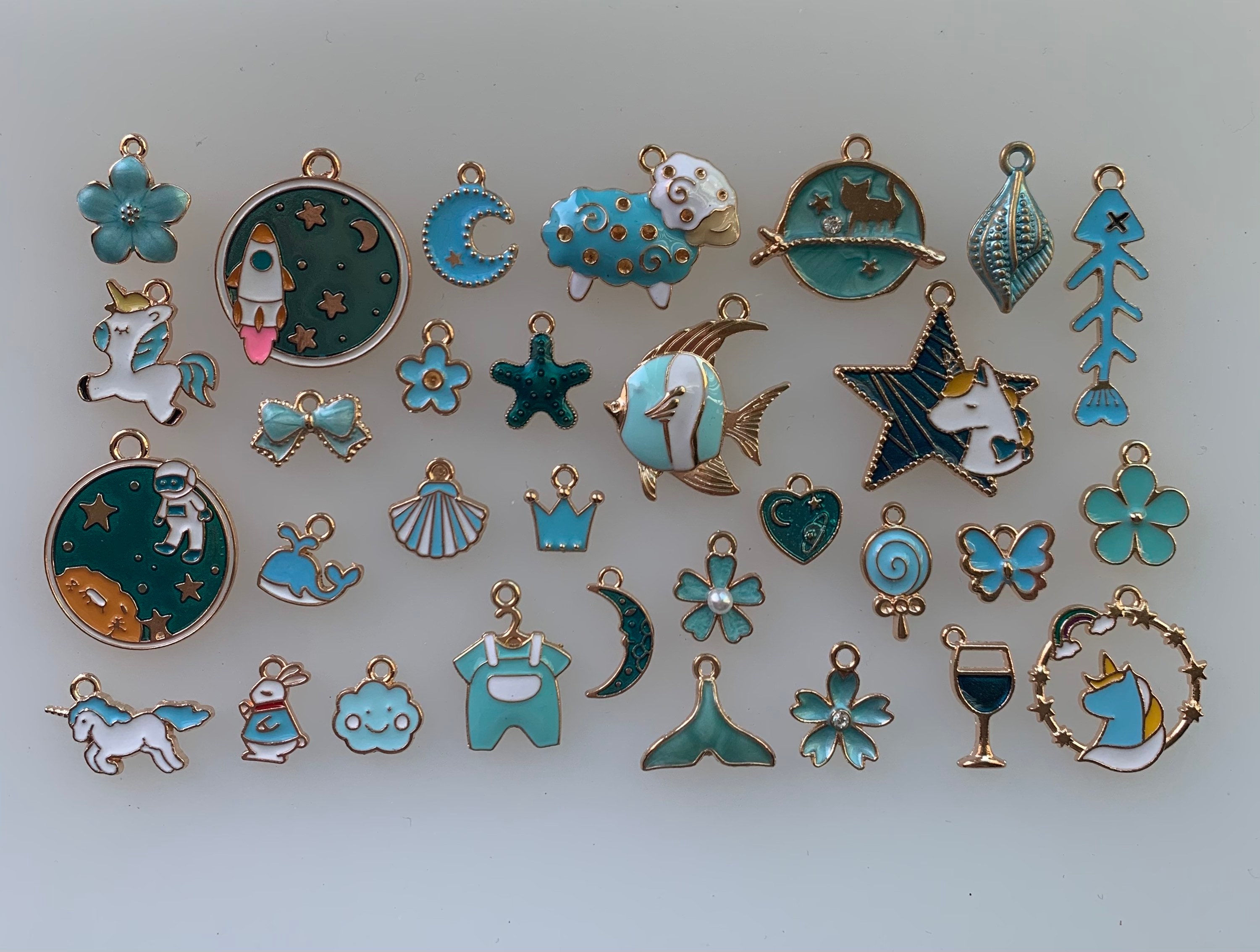Charms Jewelry making charms Mixed shapes charms 31 pieces Etsy