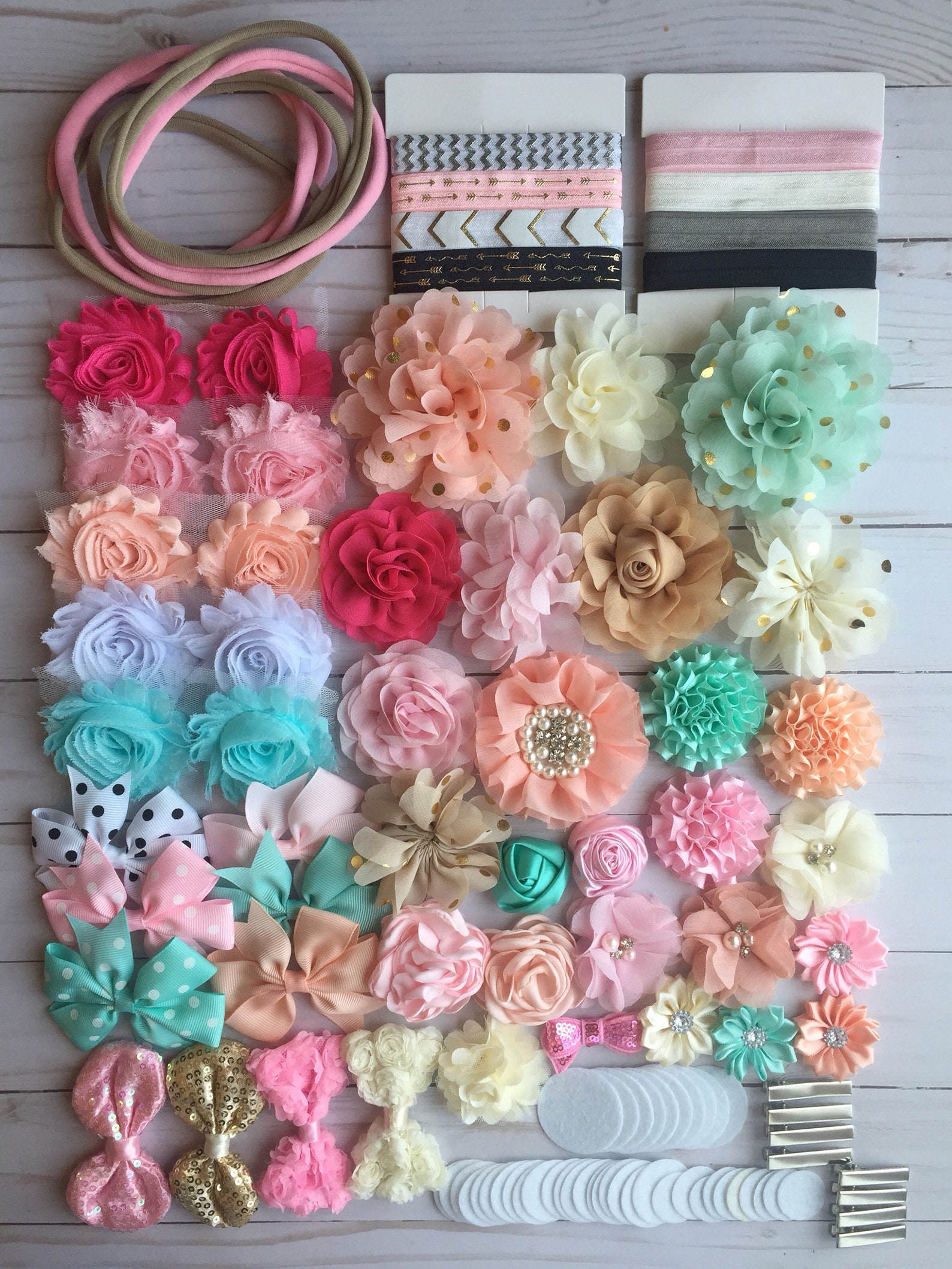 DIY Headband Making Baby Shower Headband Kit Birthday Party Etsy