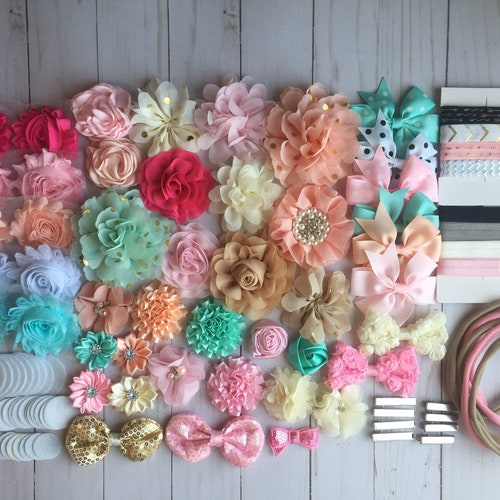 DIY Headband Kit Headband Making Kit Baby Shower Kit Etsy