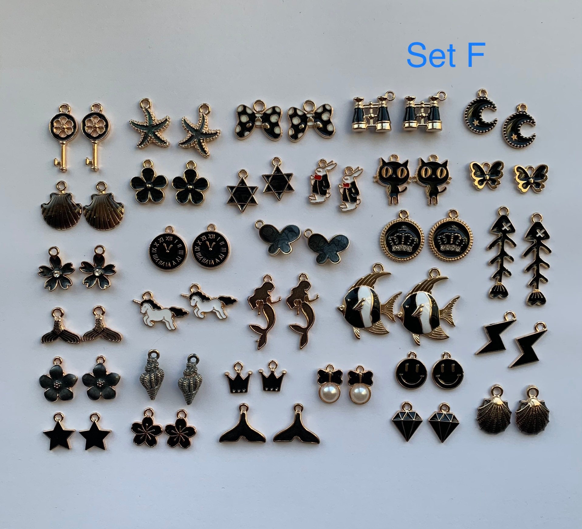 DIY earrings set of 31 pairs of jewelry charms jewelry Etsy