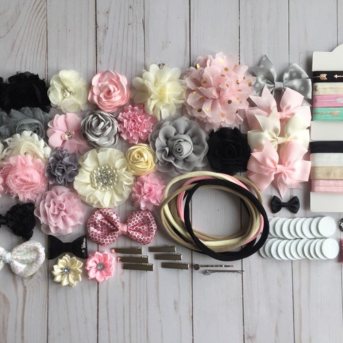 DIY Headband Kit Headband Making Kit Baby Shower Kit Etsy