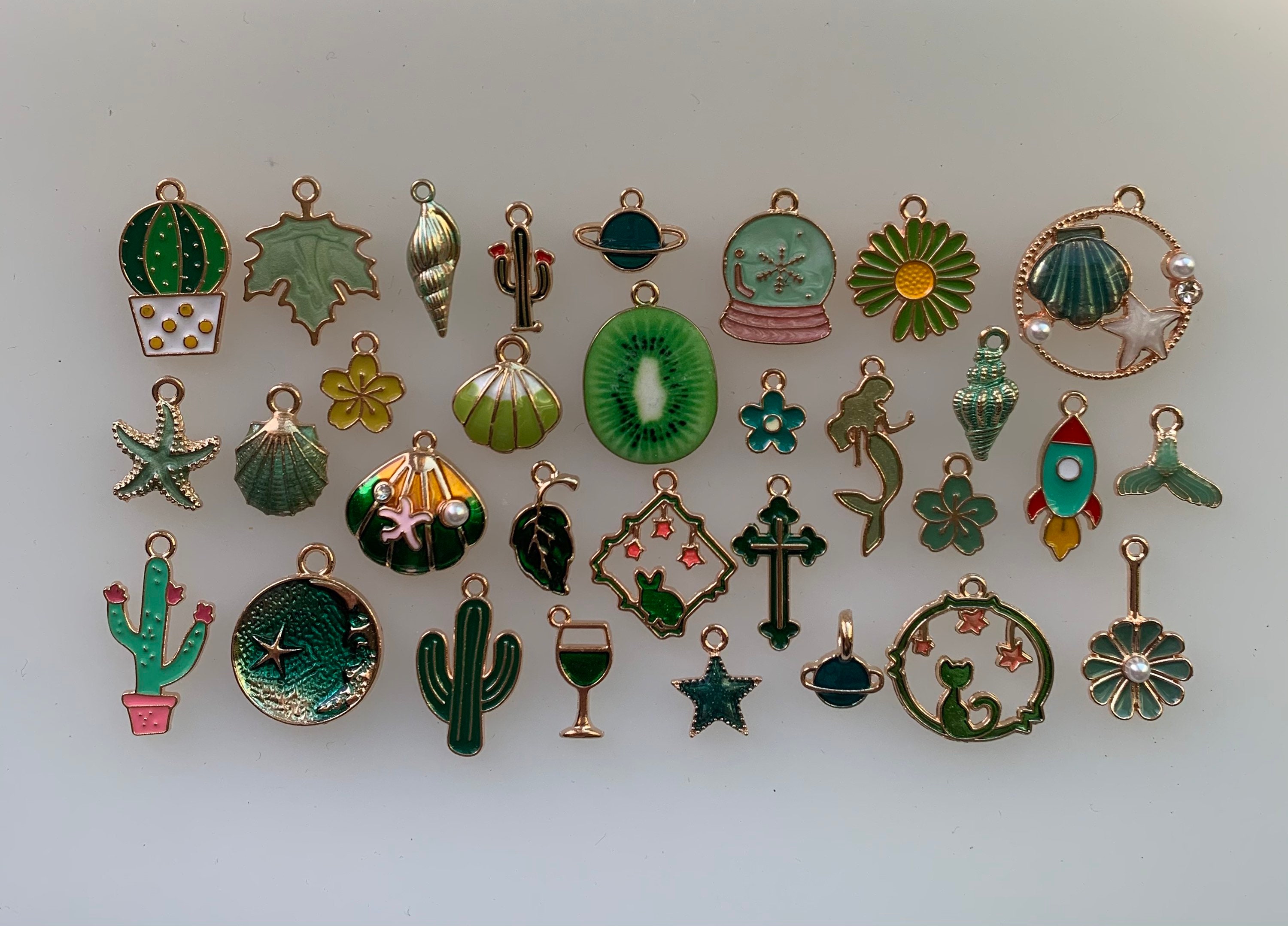 Charms Jewelry making charms Mixed shapes charms 31 pieces Etsy