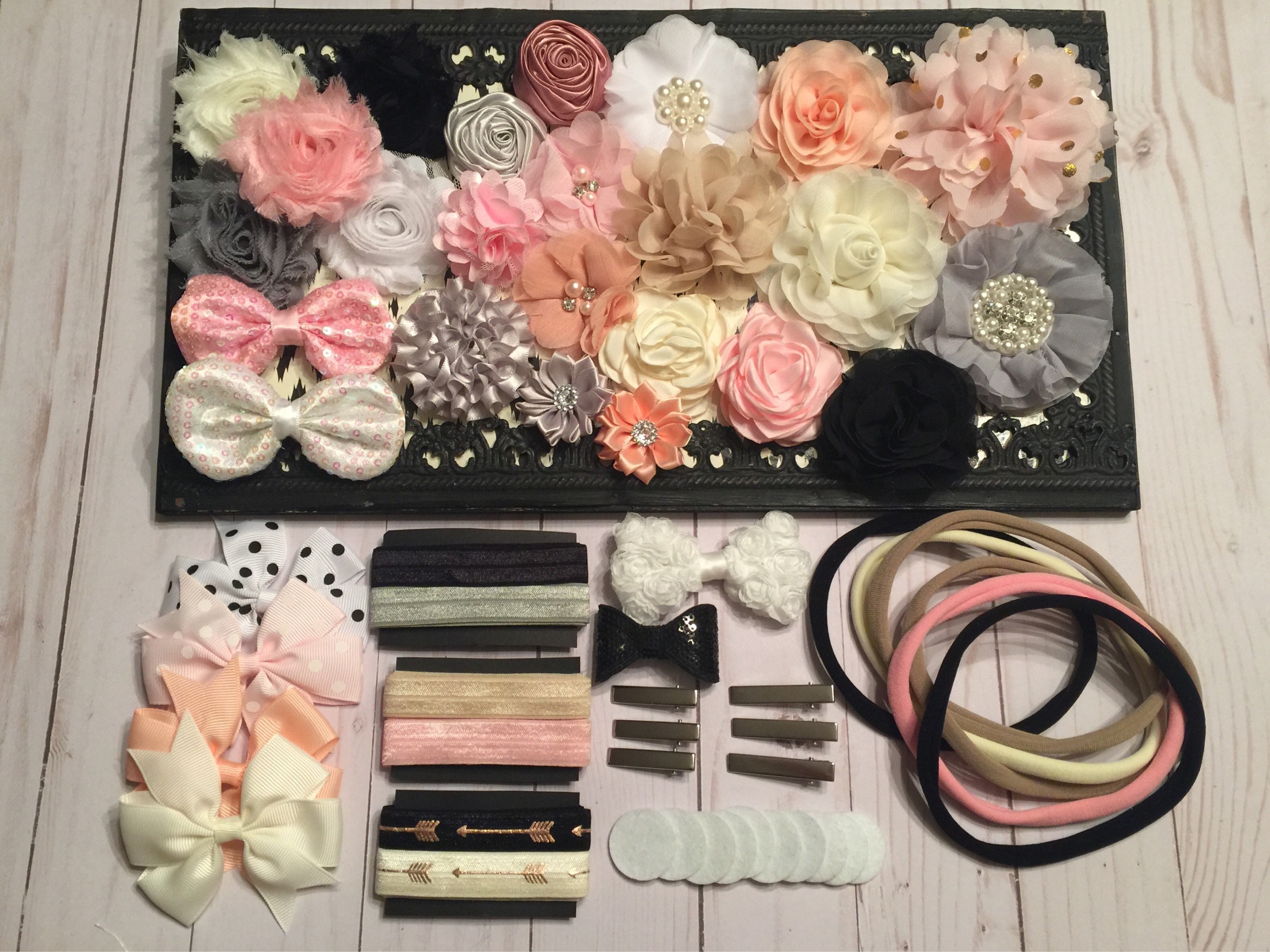 DIY Headband Kit Baby Shower Headband Kit Birthday Party Etsy