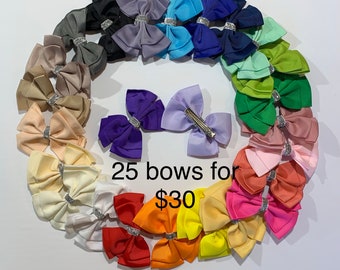 4.5 pulgadas Grosgrain ribbon Hair bows, hair bows, Hair clips, Hair accessories, Bows for girl, Double layers hair bows