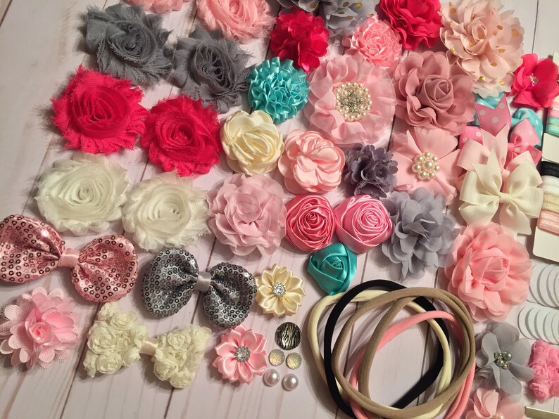 DIY Headband Kit Baby Shower Headband Kit Birthday Party Etsy