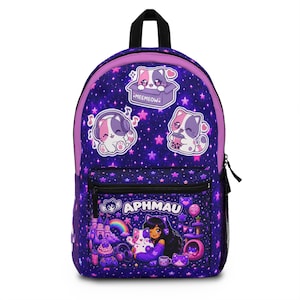 Trio meemeow Aphmau Cute Character Backpack | Cartoon Cat, Rainbows & Stars