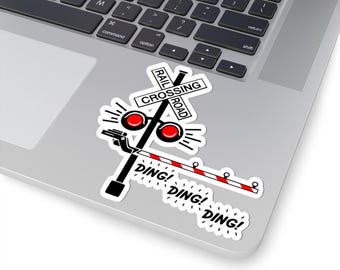 Train crossing -Kiss-Cut Stickers
