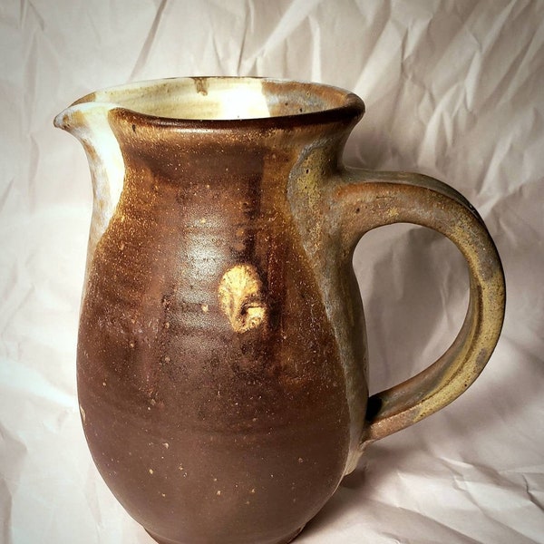 Vintage Peg Tootelian Studio Pottery Pitcher, Signed, Mid Century, Listed Artist, Collectible