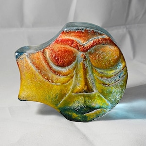 Kjell Engman Swedish Glass Paperweight, Kosta Boda, Signed, Serial Number