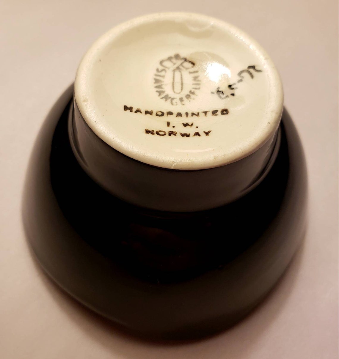 Vintage Norwegian Ceramic Bowl Stavangerflint Norway Inger Etsy