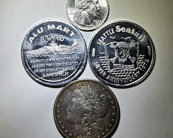 Seattle Seafair 1974 minnesmynt, U-74 Valu-Mart hydroplan, Seafair Pirates, sällsynt Seattle samlarobjekt