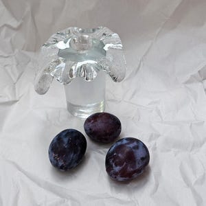 Blenko Melted Ice Candle Holder, 1980s, Blown Glass