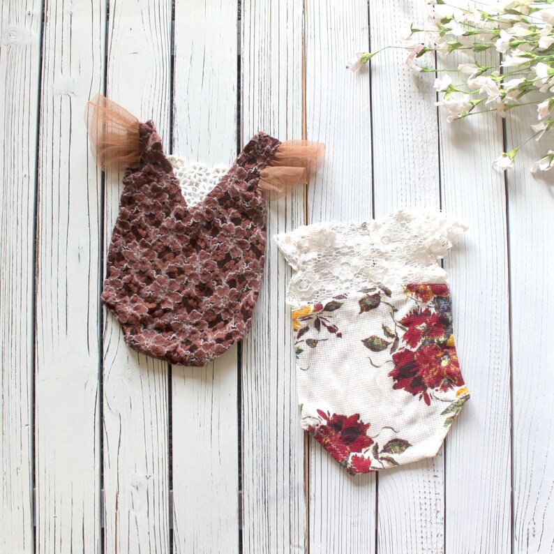 baby romper romper for girls baby photo prop Newborn photo prop flower romper newborn girl photo prop floral romper newborn romper