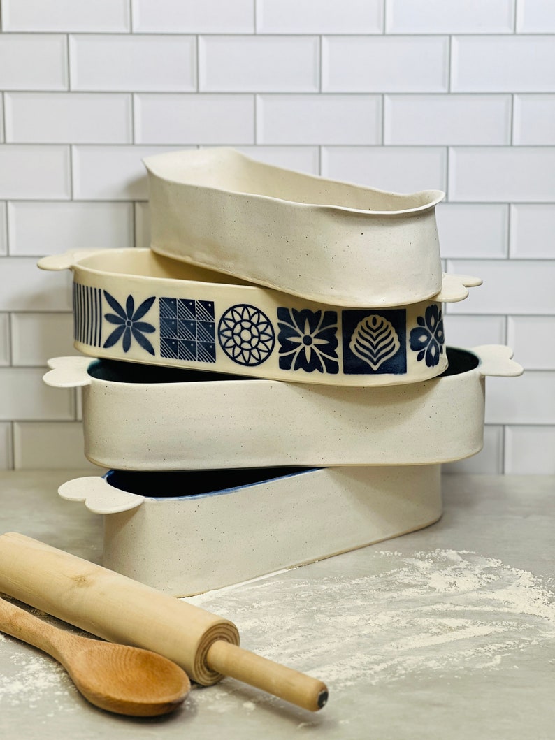 Handmade English Cake Dish, Ceramic Casserole Dish, Baking Dish, Baking Pan, Pottery Cookware, Wedding Gift, Pottery Serving Dish image 1