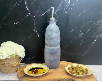 Handmade Ceramic Olive Oil Dispenser, Kitchen Cruet, Housewarming Gift