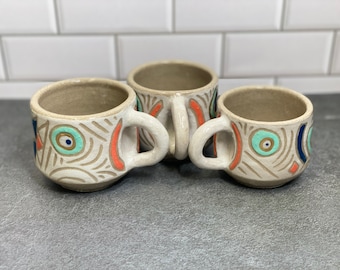 Handmade ceramic mug, Coffee lovers gift, Tea cups, Coffee mugs, Housewarming gift, Espresso cups