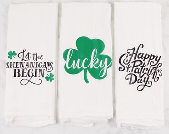 Tea Towel with St Kitchen Towel Patrick\u2019s Day decoration