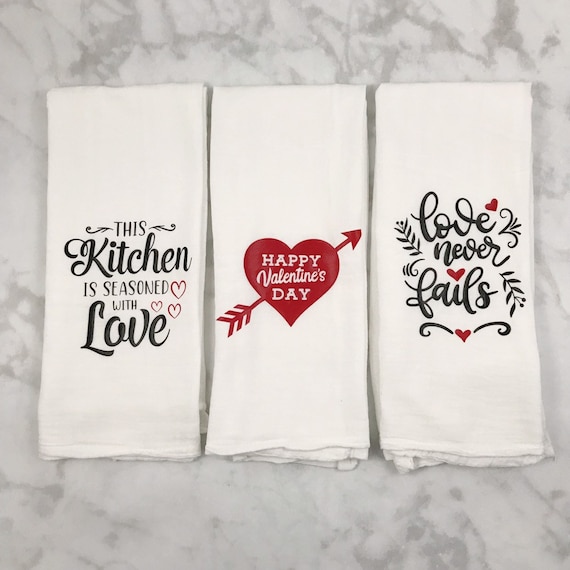 Valentine tea towels discount