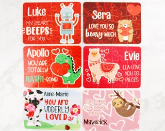 Personalized Valentine's Day Puzzle - Puzzles for Kids - Name Puzzles - Valentine's Day Gift