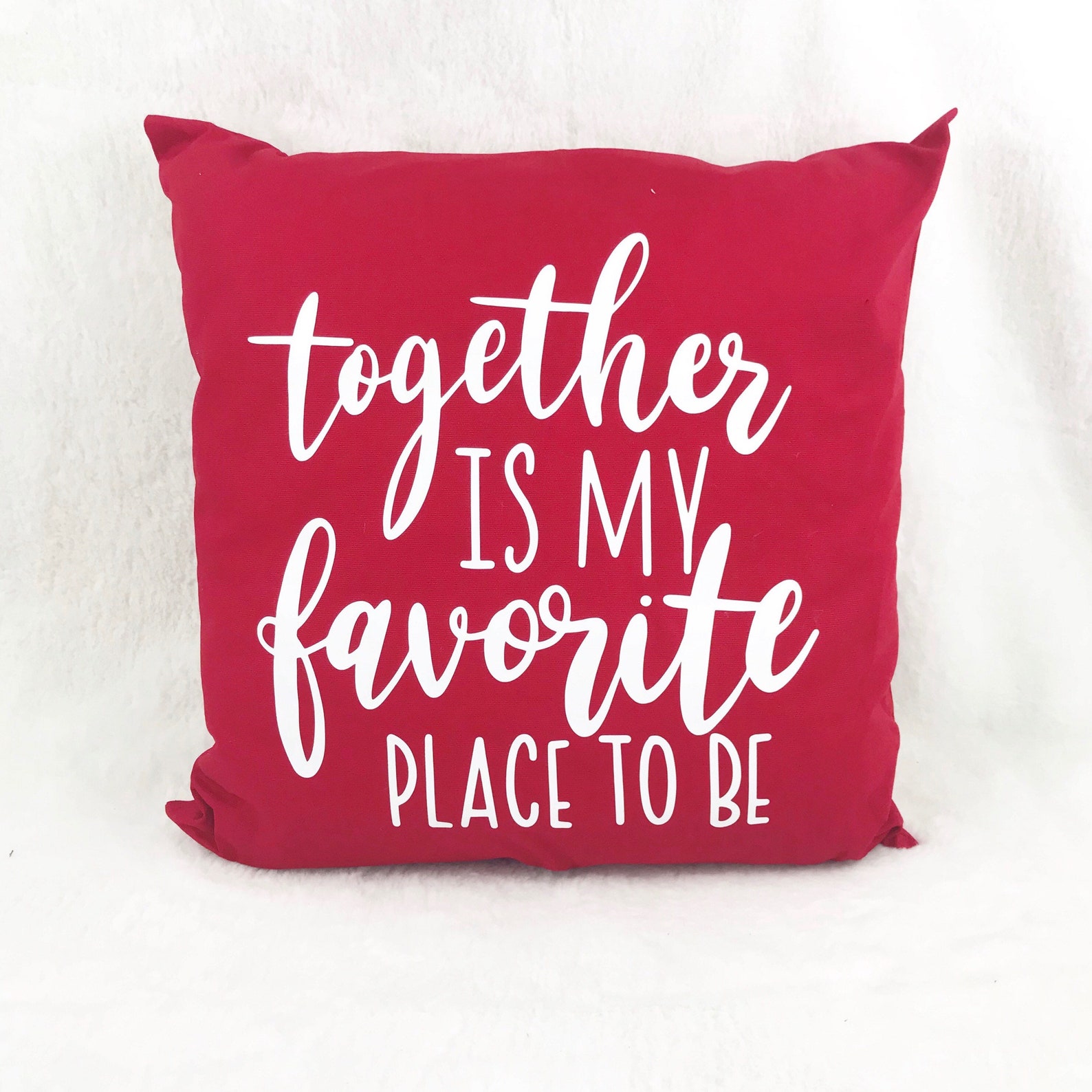 Together is My Favorite Place to Be Place Pillow Cover Etsy